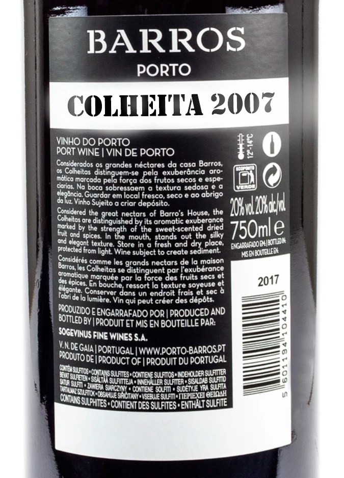 BARROS COLHEITA 2007 TAWNY – Kopke Group Wine Shop