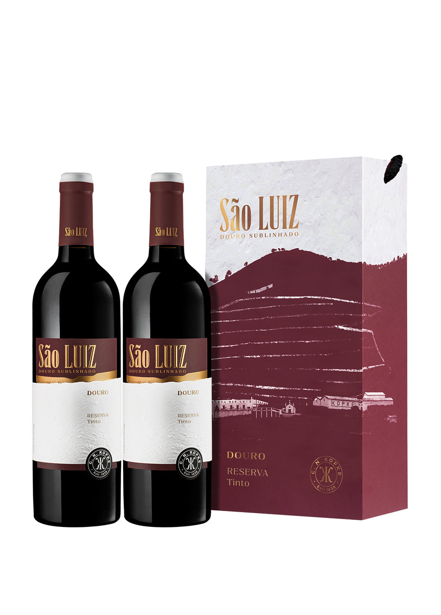 GIFT PACK 2 GARRAFAS VINHO DOURO SÃO LUIZ RESERVA TINTO 2023