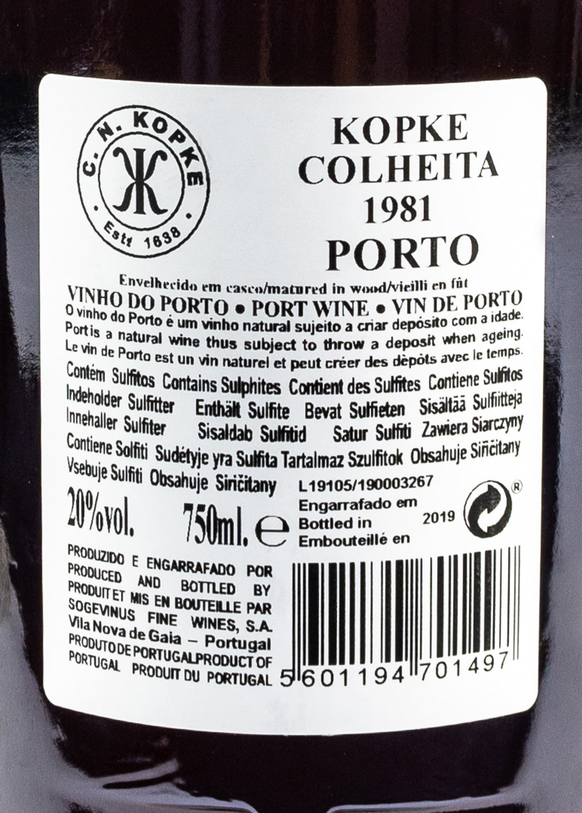 KOPKE COLHEITA 1981 TAWNY – Kopke Group Wine Shop